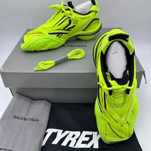 Balenciaga Women's Tyrex Low Top Athletic Sneaker, Size EU37/US7, Fluo Yellow